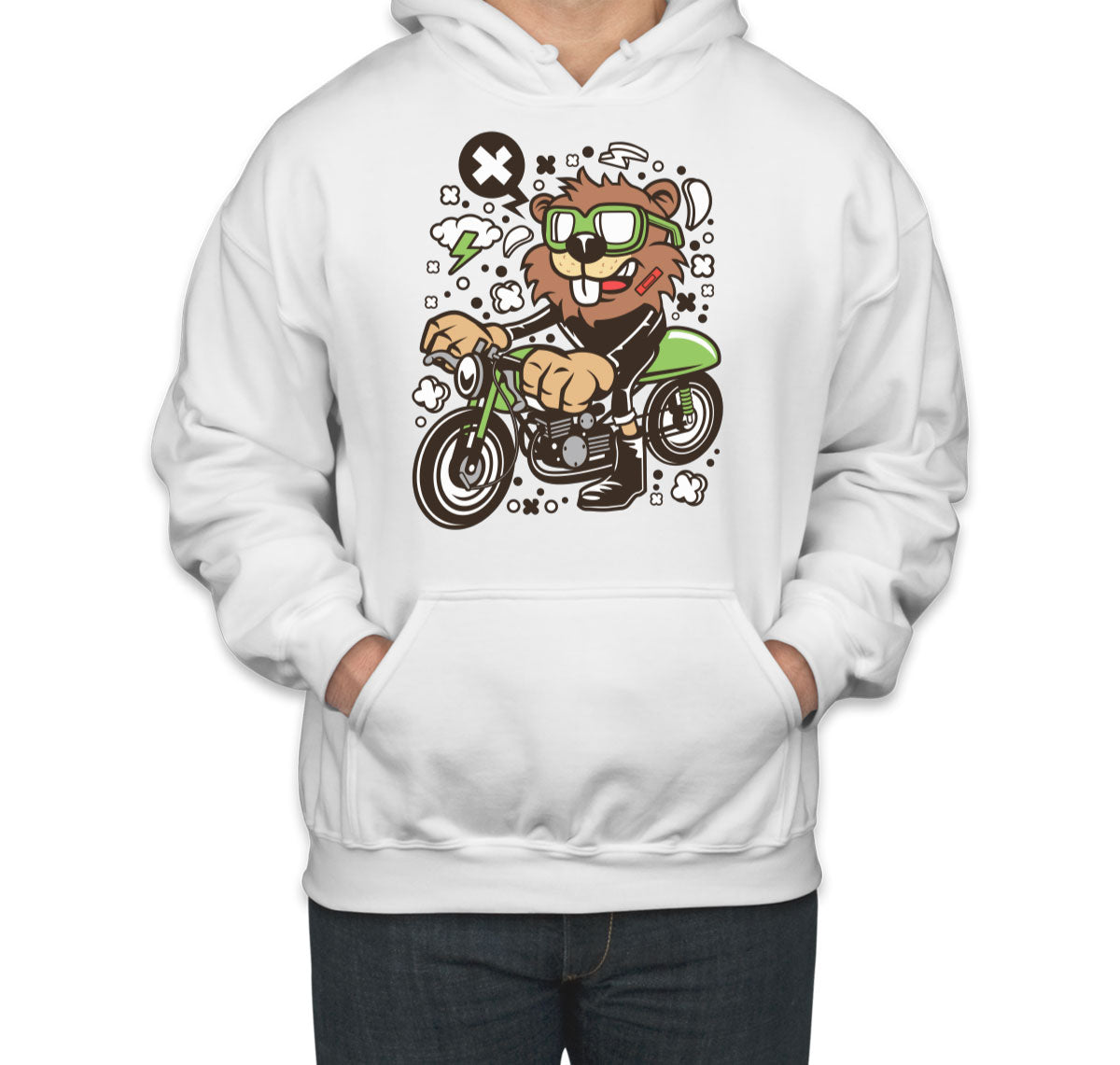 Racer Beaver Unisex Hoodie