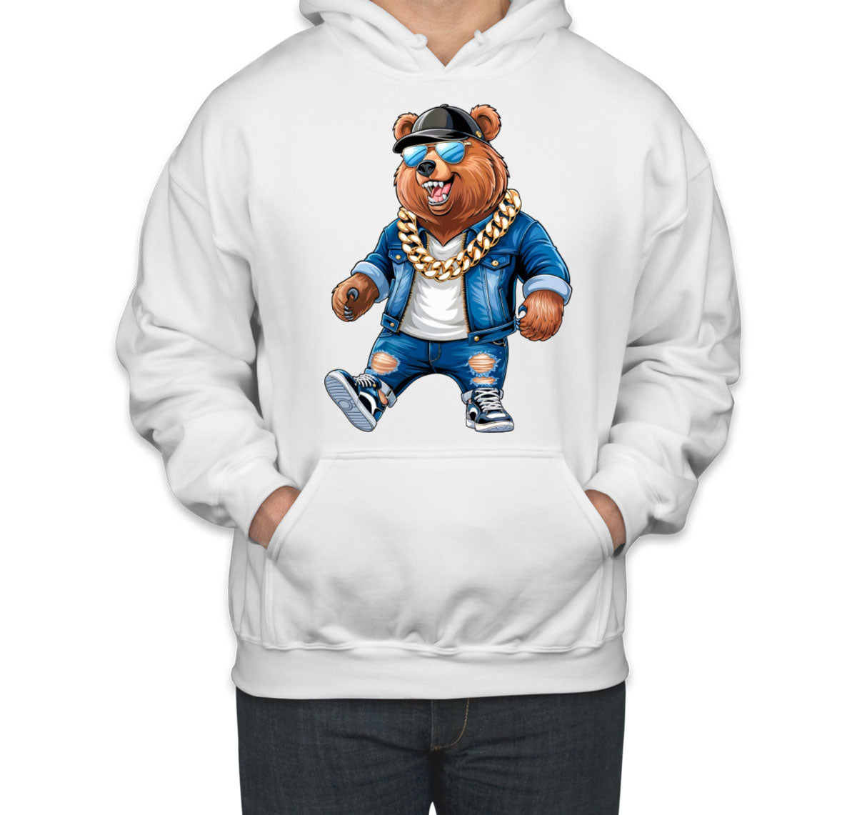 Cool Rapper Bear Unisex Hoodie