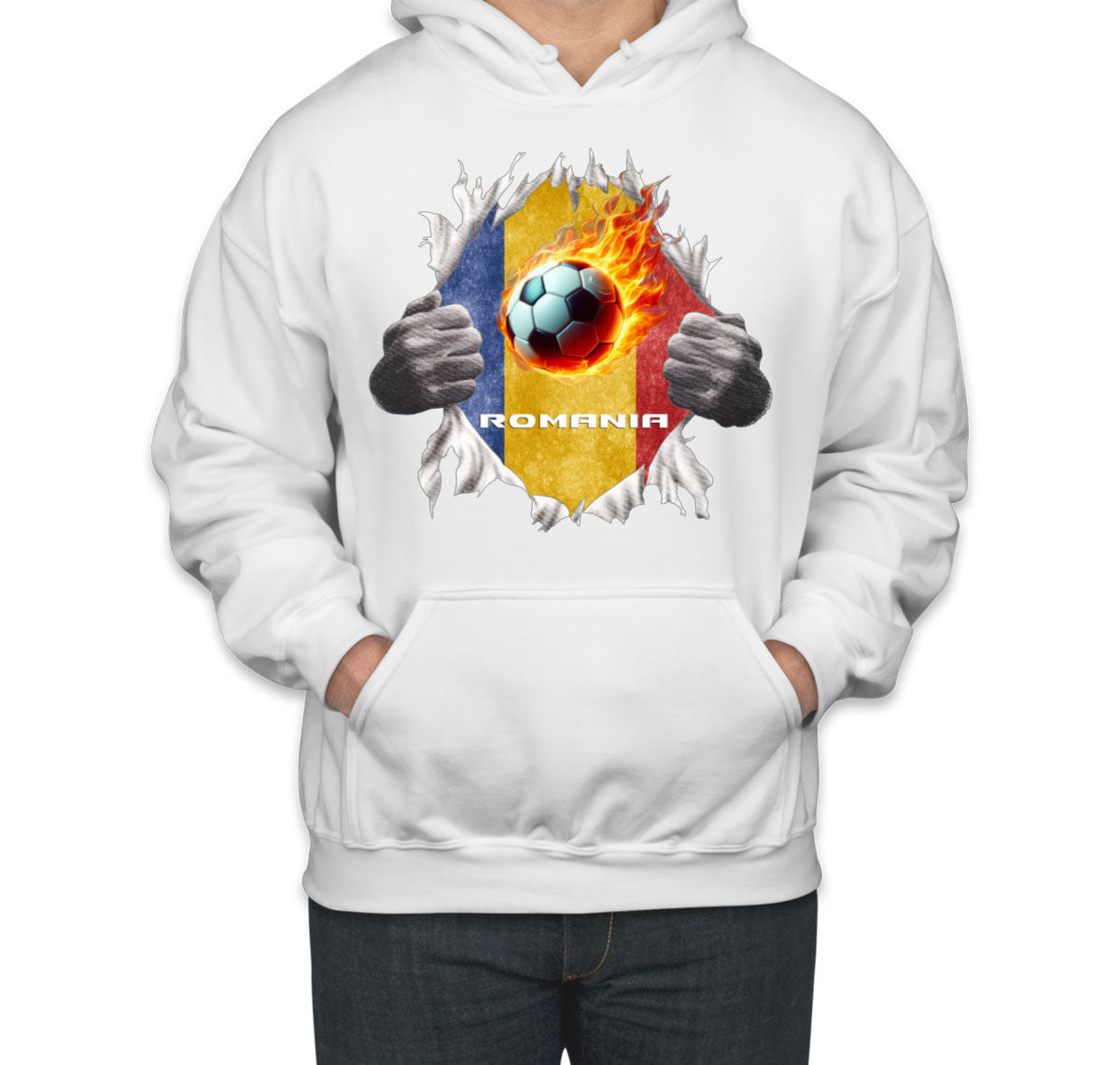 Romania Euro Cup Soccer Football Unisex Hoodie