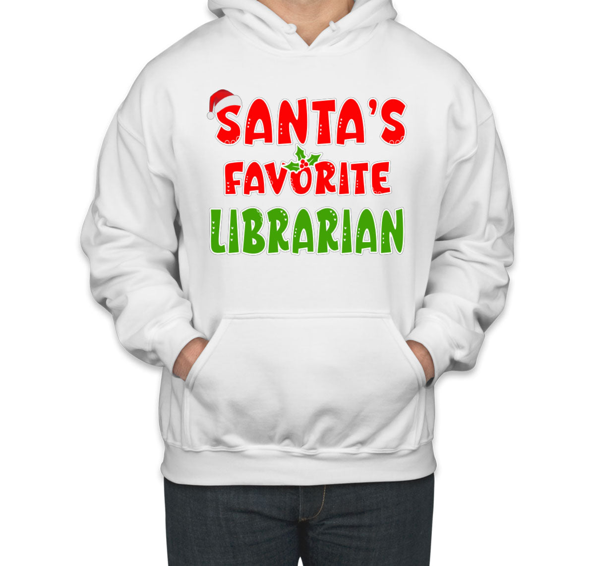 Santa's Favorite Librarian Unisex Hoodie