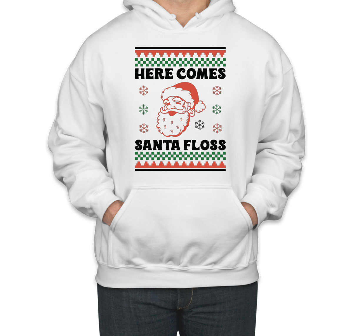 Here Comes Santa Floss Unisex Hoodie