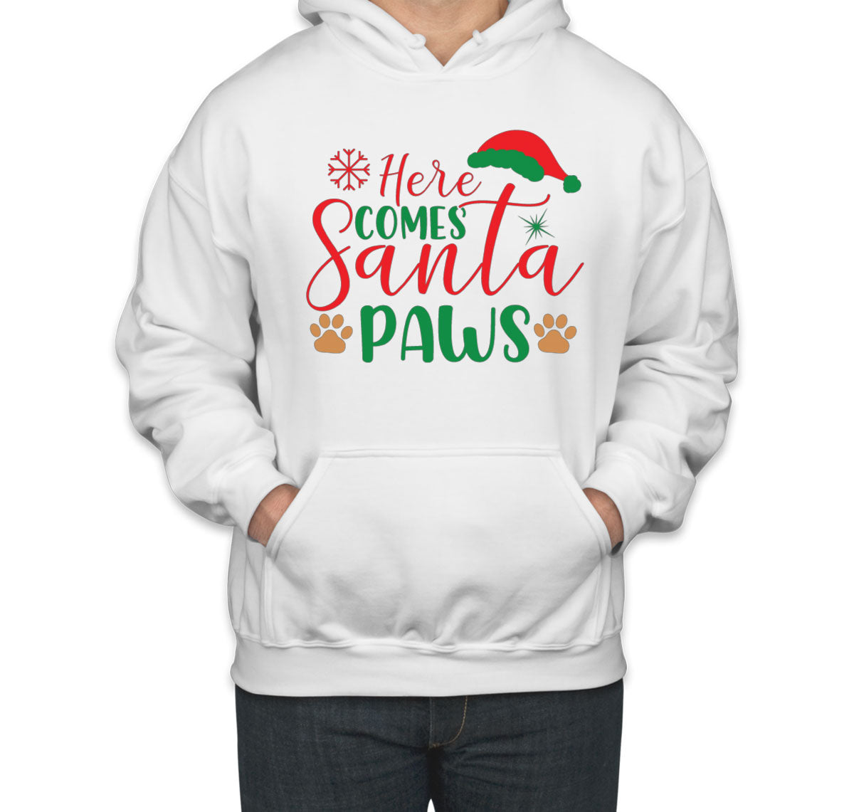 Hear Comes Santa Paws Christmas Unisex Hoodie