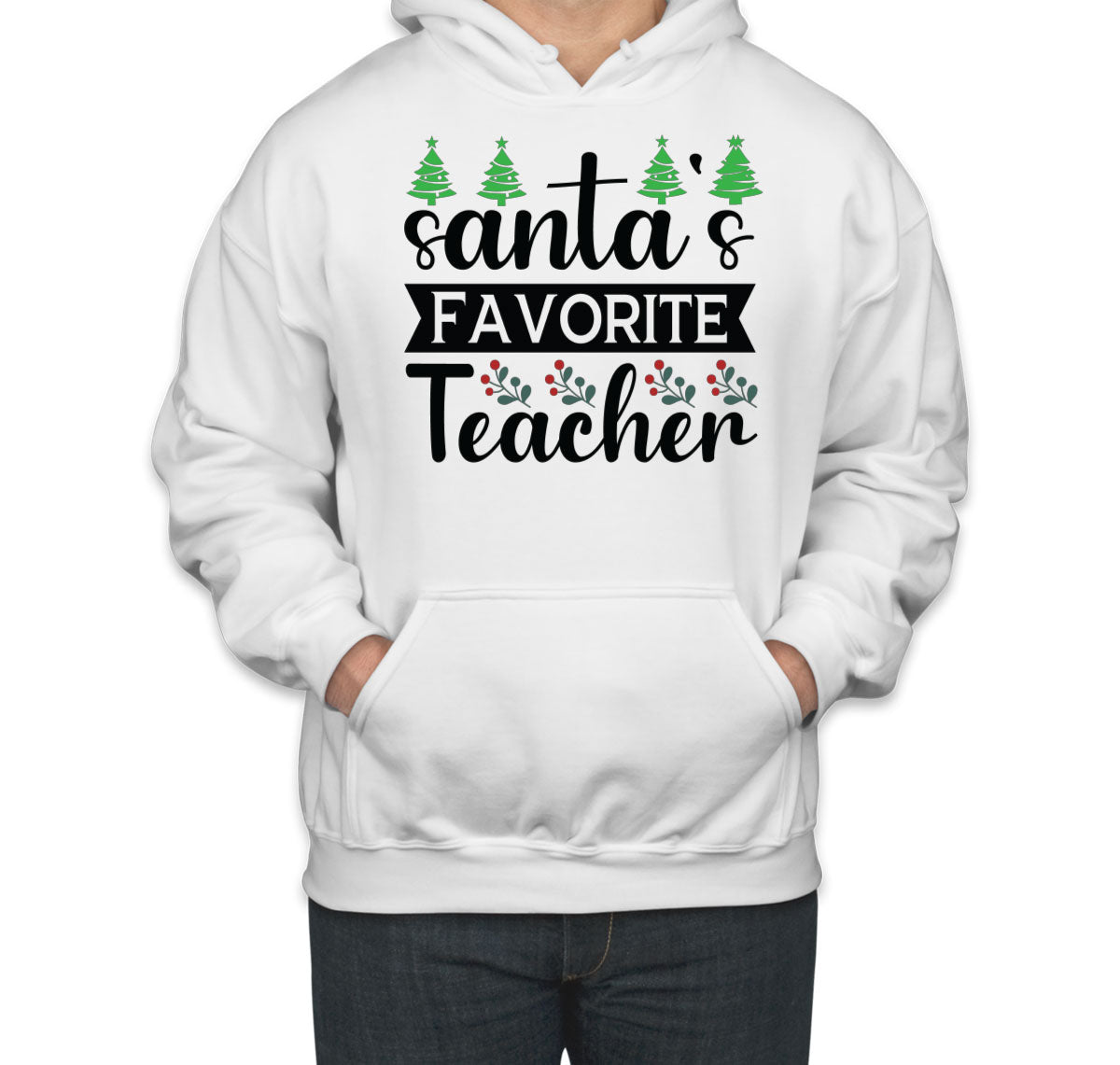 Santa's Favorite Teacher Unisex Hoodie
