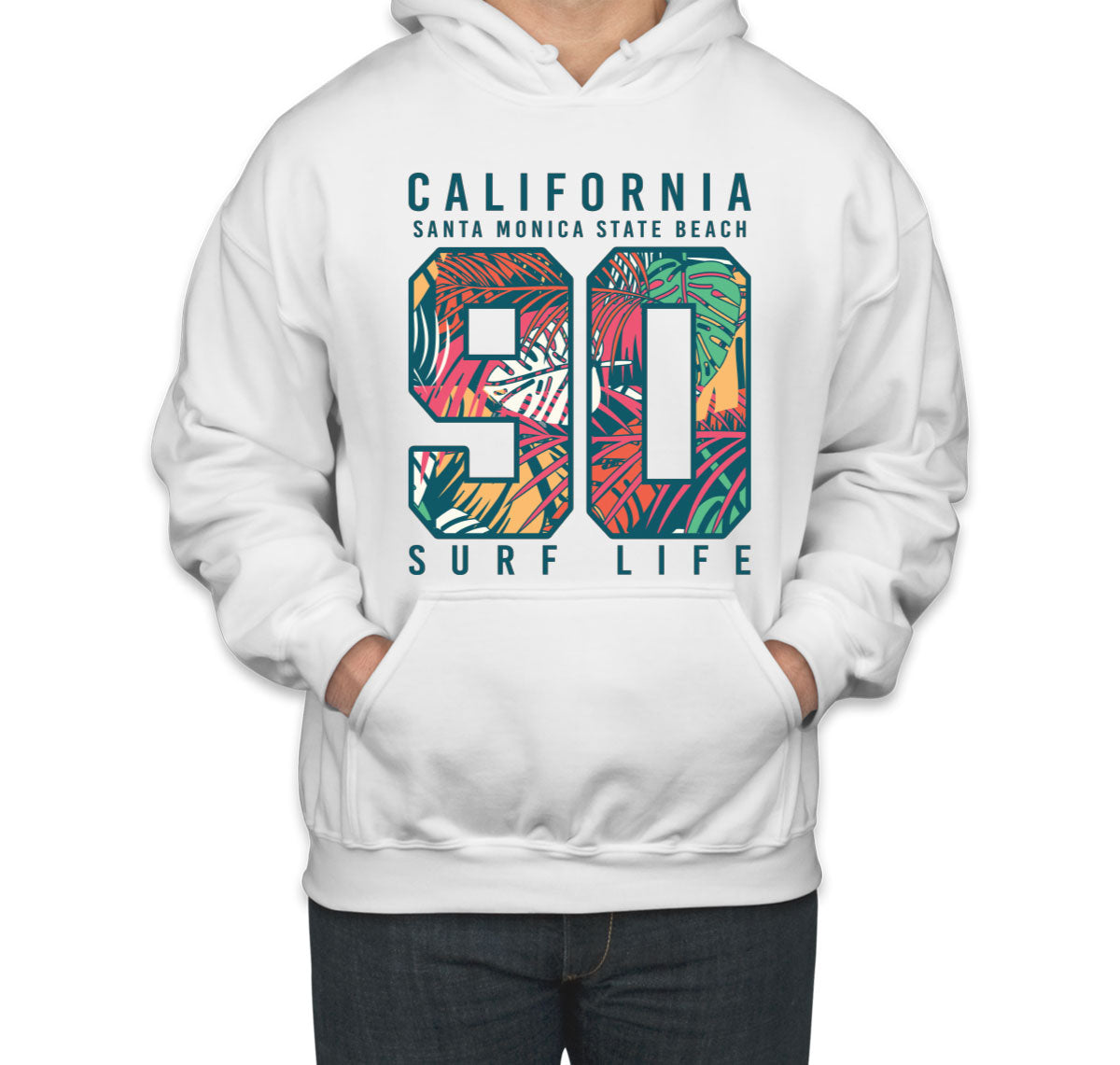 California Santa Monica State Beach Surf Life Unisex Hoodie