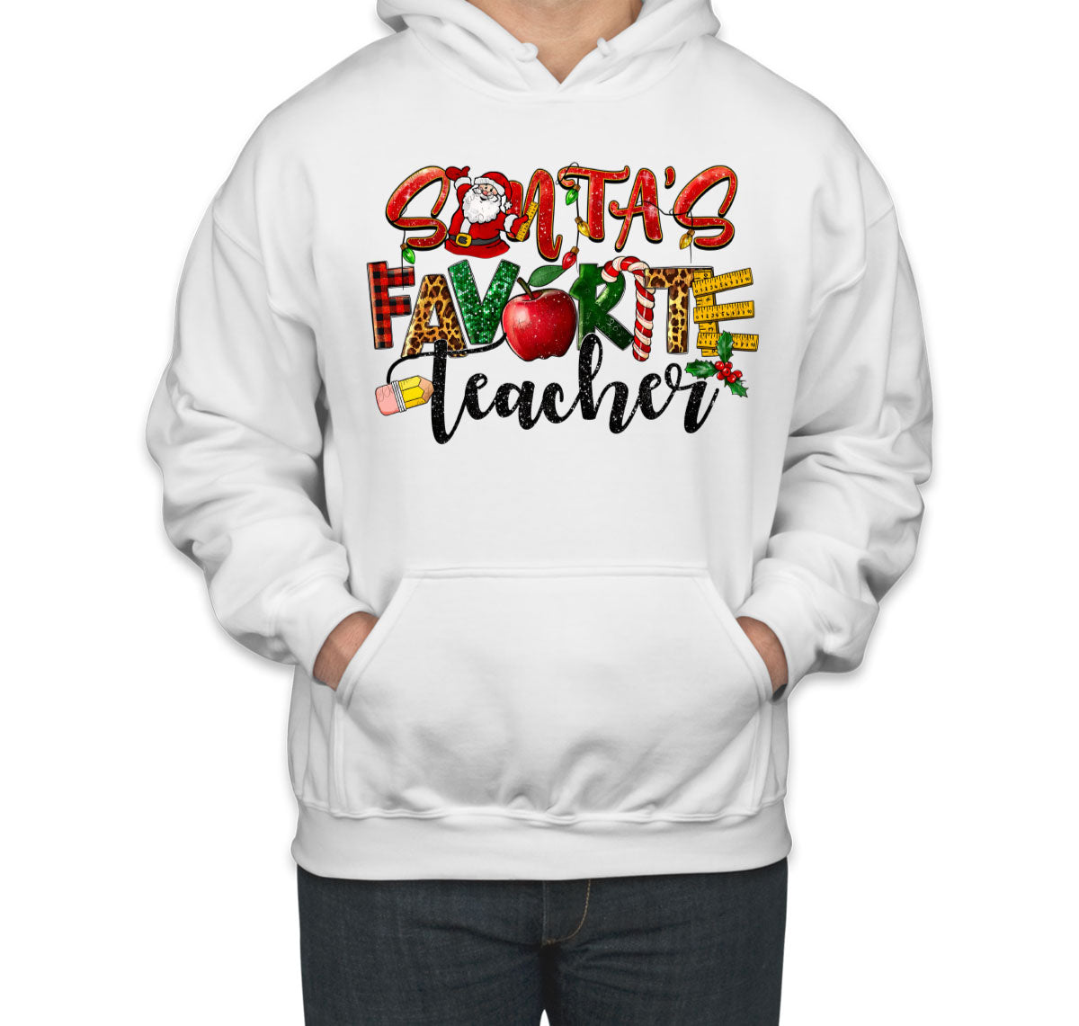 Santa's Favorite Teacher Unisex Hoodie
