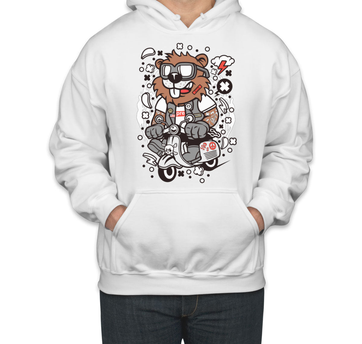 Scooter Beaver Unisex Hoodie
