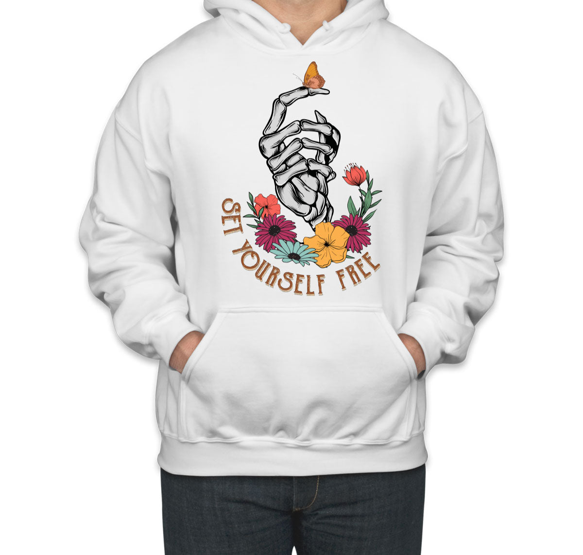 Set Yourself Free Skeleton Halloween Unisex Hoodie