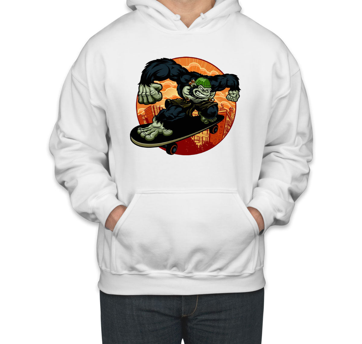 Gorilla Skateboard Unisex Hoodie