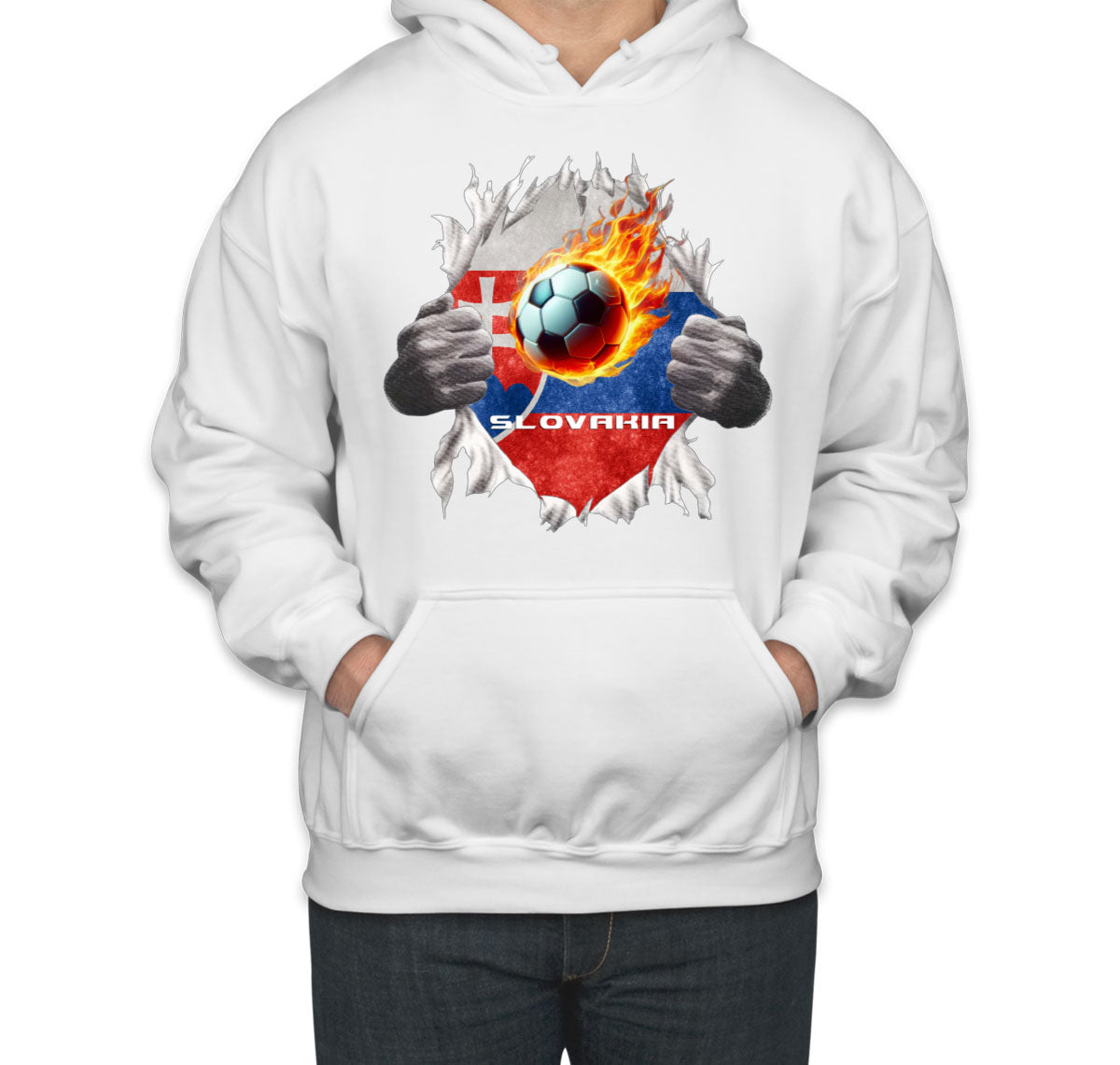 Slovakia Euro Cup Soccer Football Unisex Hoodie