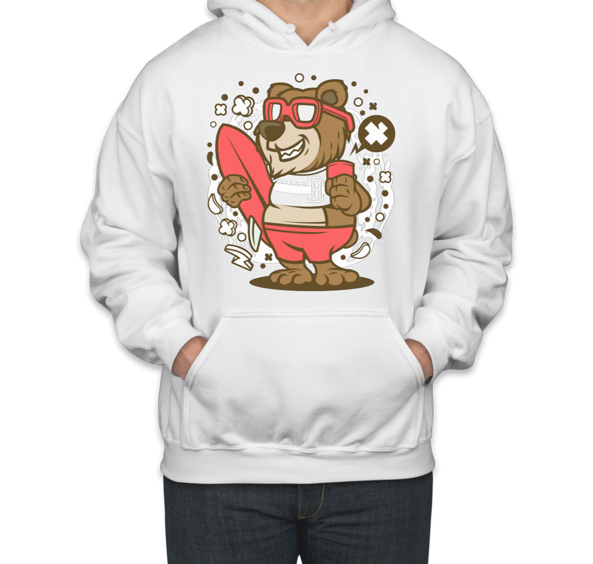 Surfer Bear Unisex Hoodie