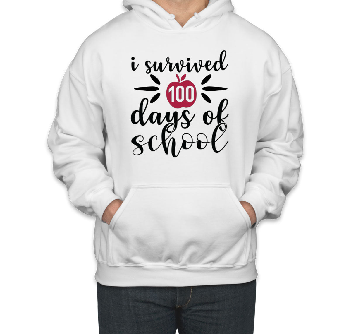 I Survived 100 Days Of School Teacher  Unisex Hoodie