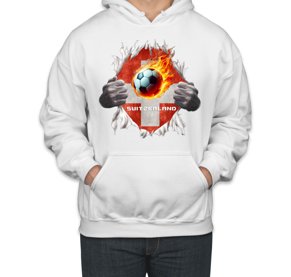 Switzerland Euro Cup Soccer Football Unisex Hoodie