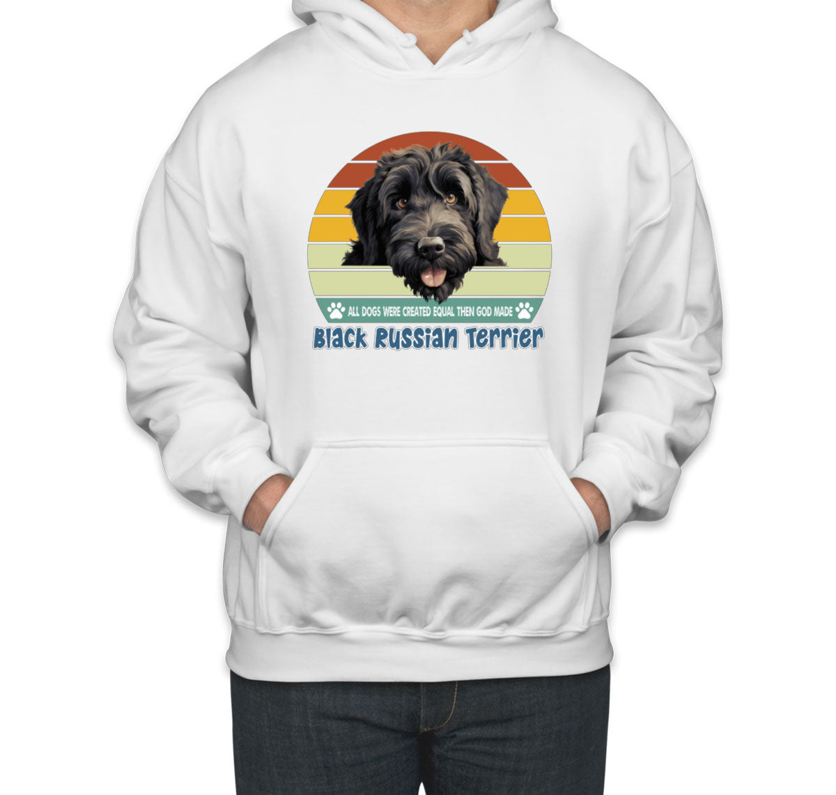 All Dogs Were Created Equal Black Russian Terrier Unisex Hoodie