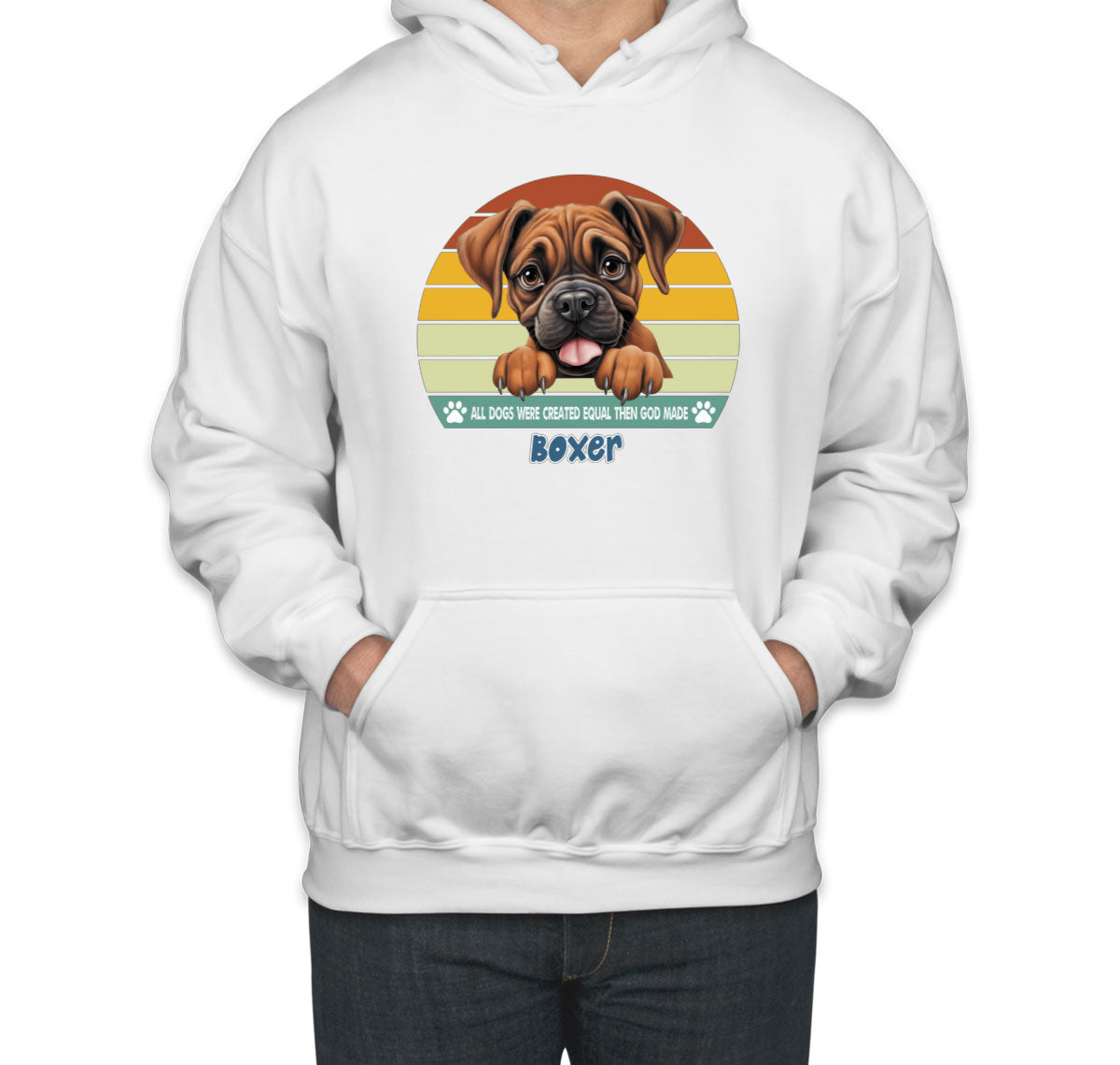 All Dogs Were Created Equal Boxer Unisex Hoodie