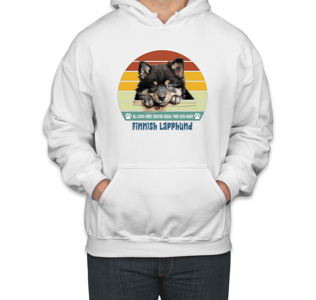 All Dogs Were Created Equal Finnish Lapphund Unisex Hoodie