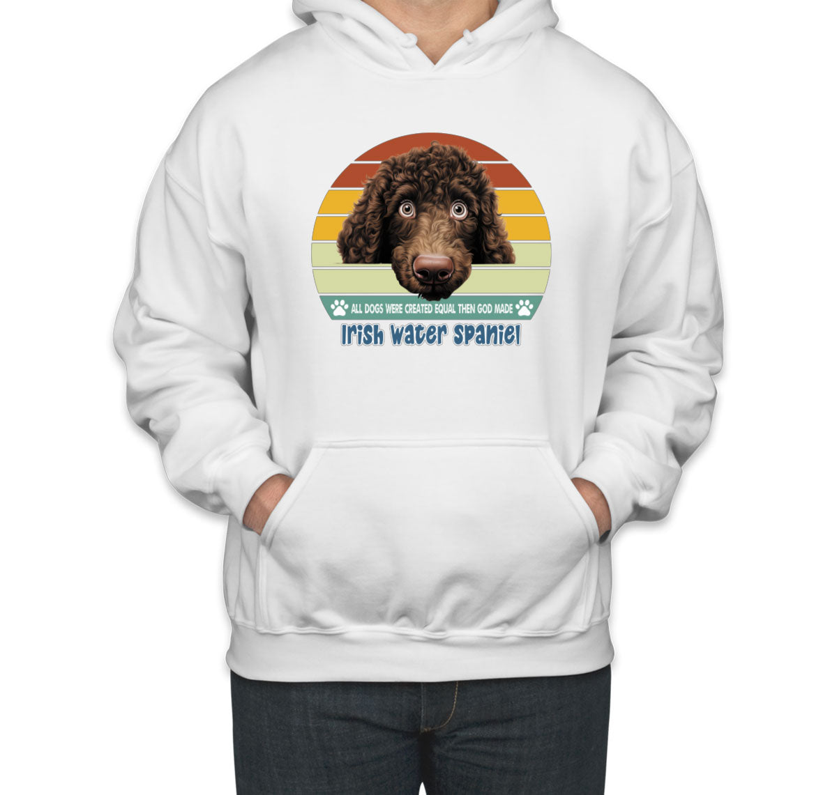 All Dogs Were Created Equal Irish Water Spaniel Unisex Hoodie