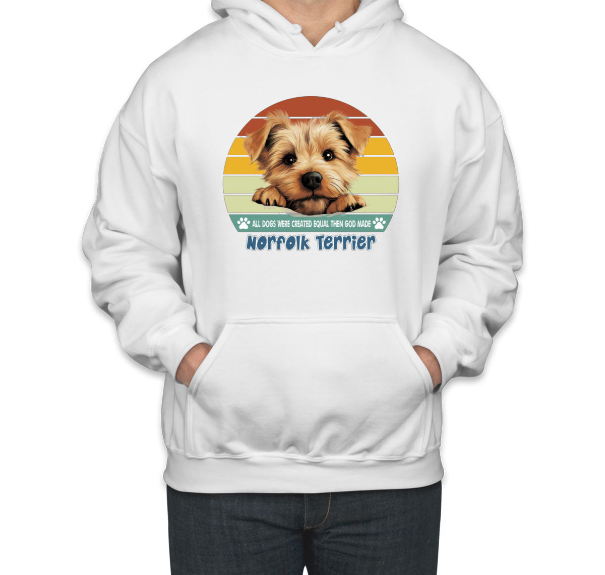 All Dogs Were Created Equal Norfolk Terrier Unisex Hoodie