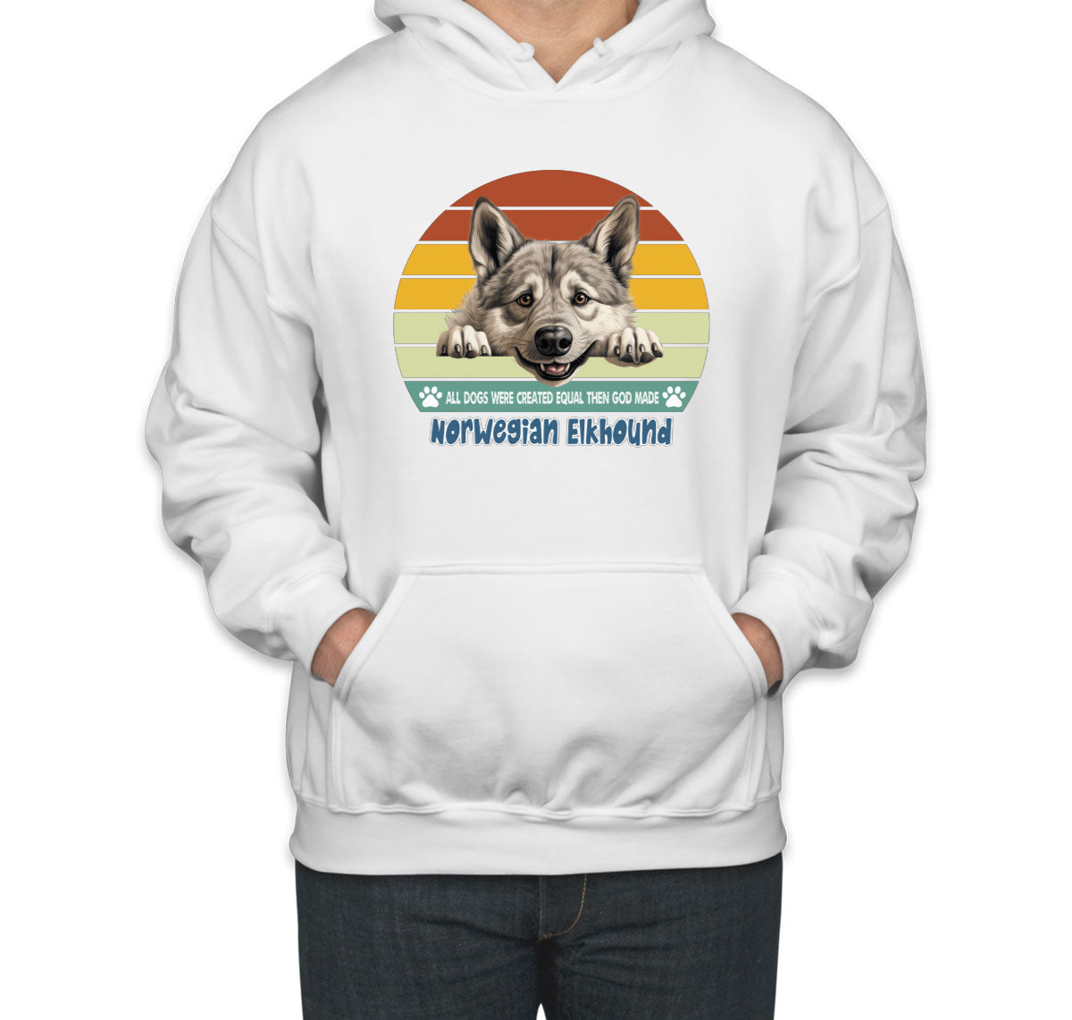 All Dogs Were Created Equal Norwegian Elkhound Unisex Hoodie