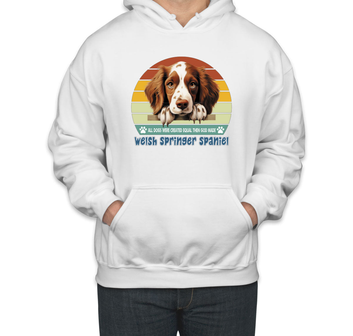 All Dogs Were Created Equal Welsh Springer Spaniel Unisex Hoodie