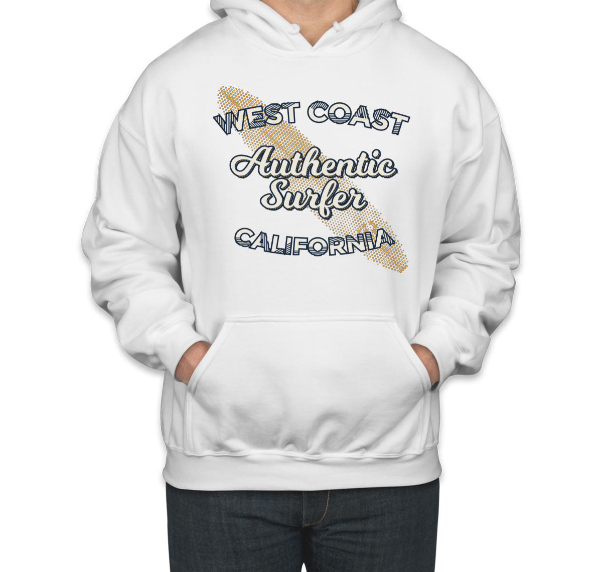 Authentic Surfer West Coast California Unisex Hoodie