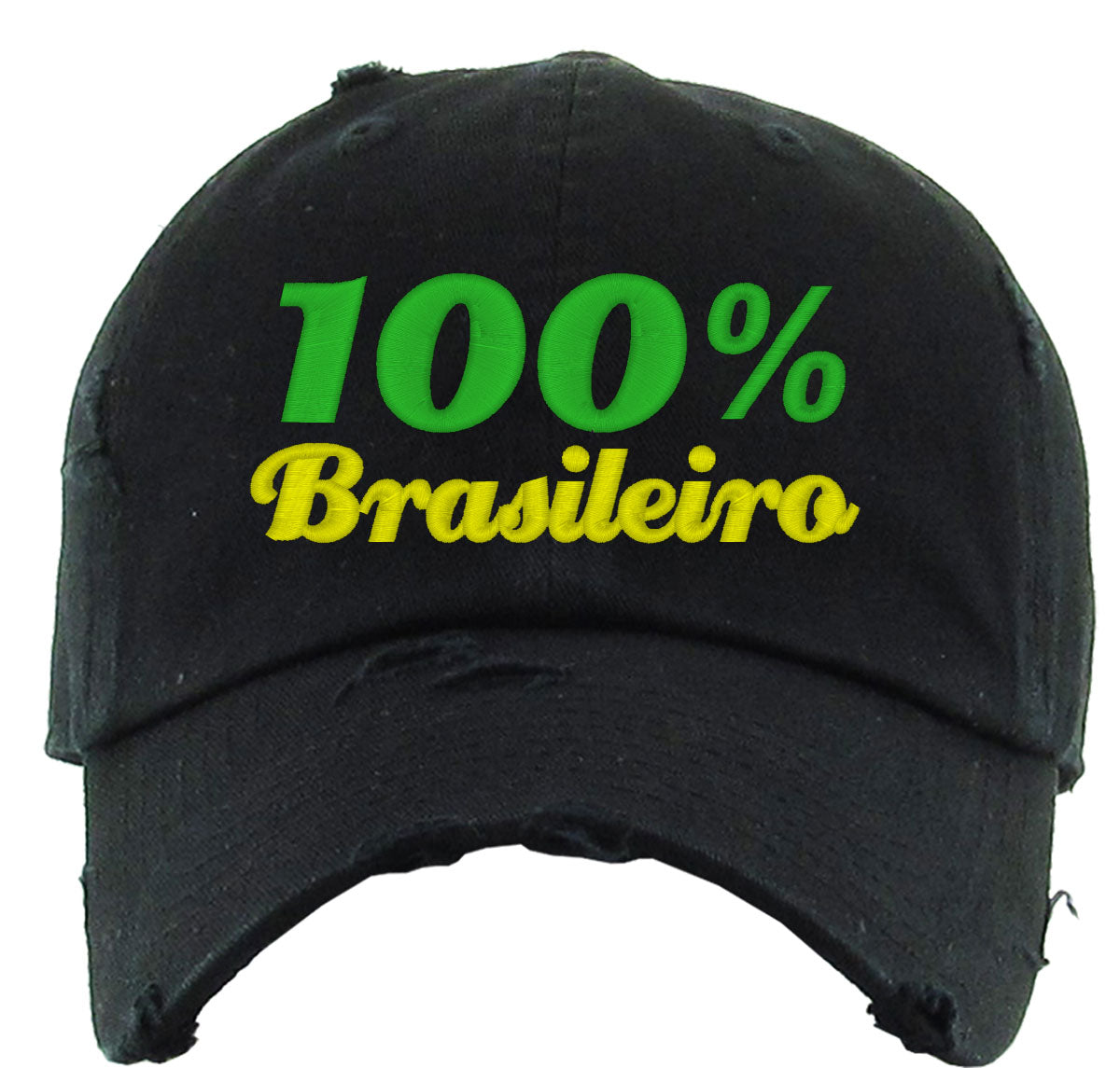 100% Brasileiro Brazilian Day Vintage Baseball Cap