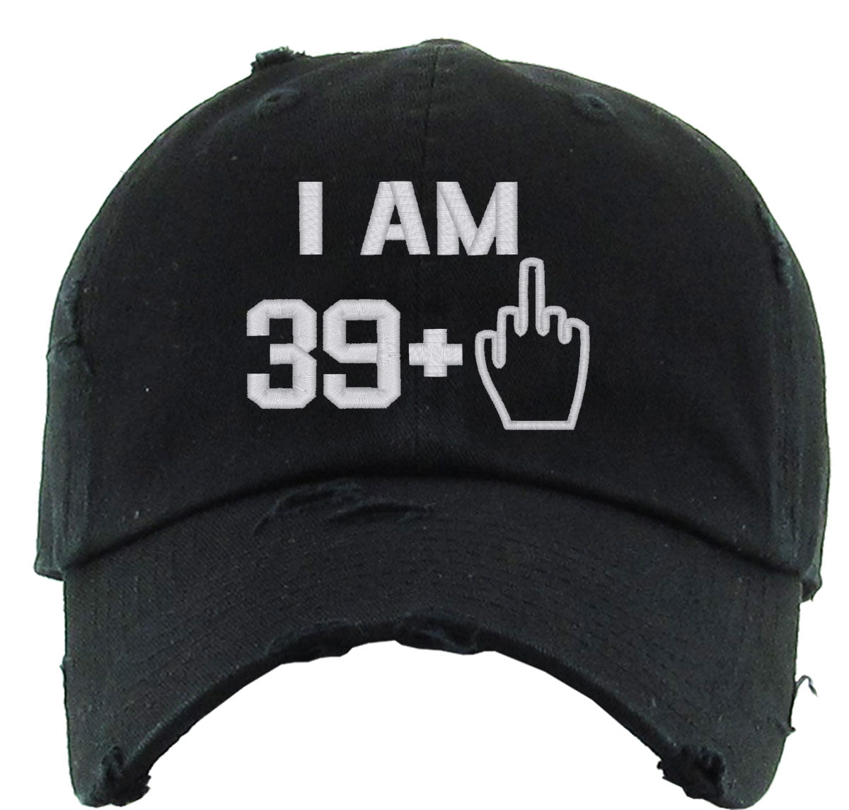 I Am 39 Plus 1 Middle Finger 40th Birthday Vintage Baseball Cap