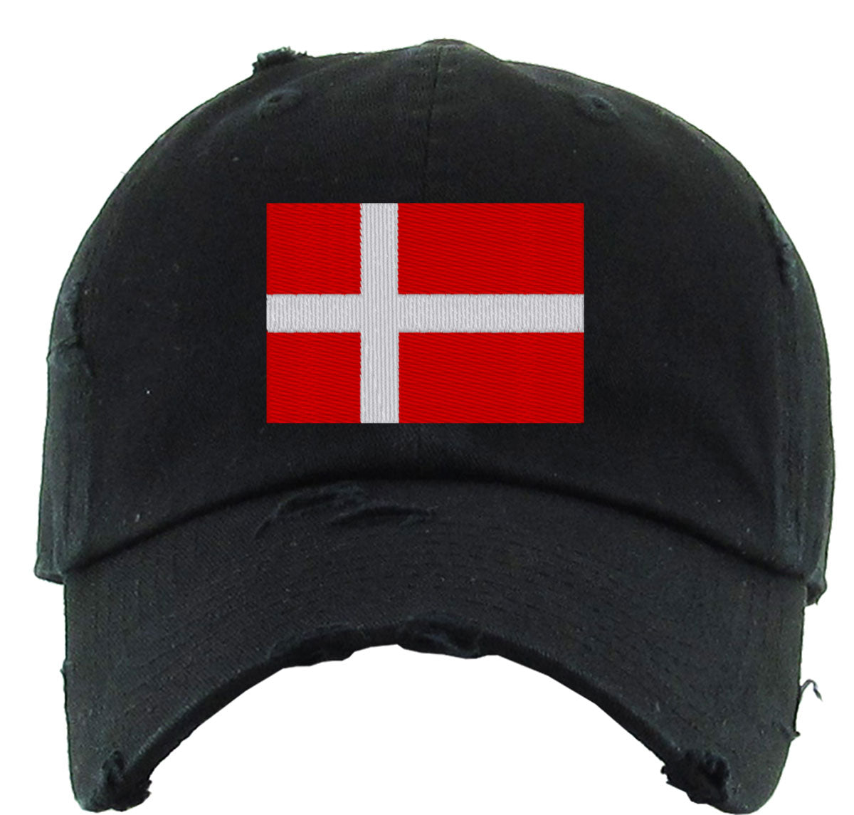 Denmark Flag Vintage Baseball Cap