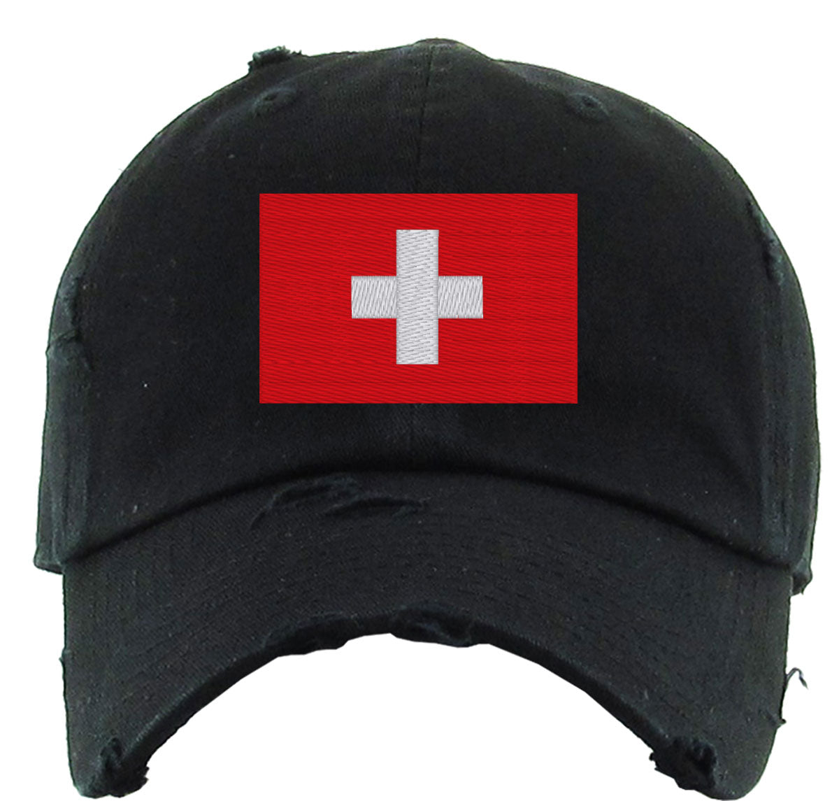 Switzerland Flag Vintage Baseball Cap