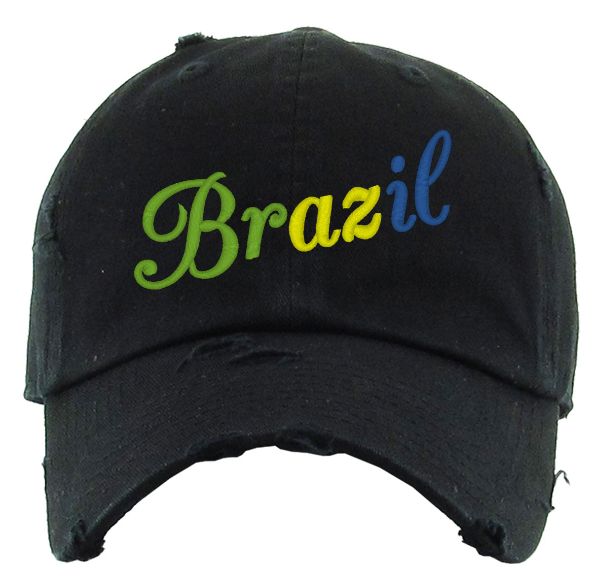Brazil Script Vintage Baseball Cap
