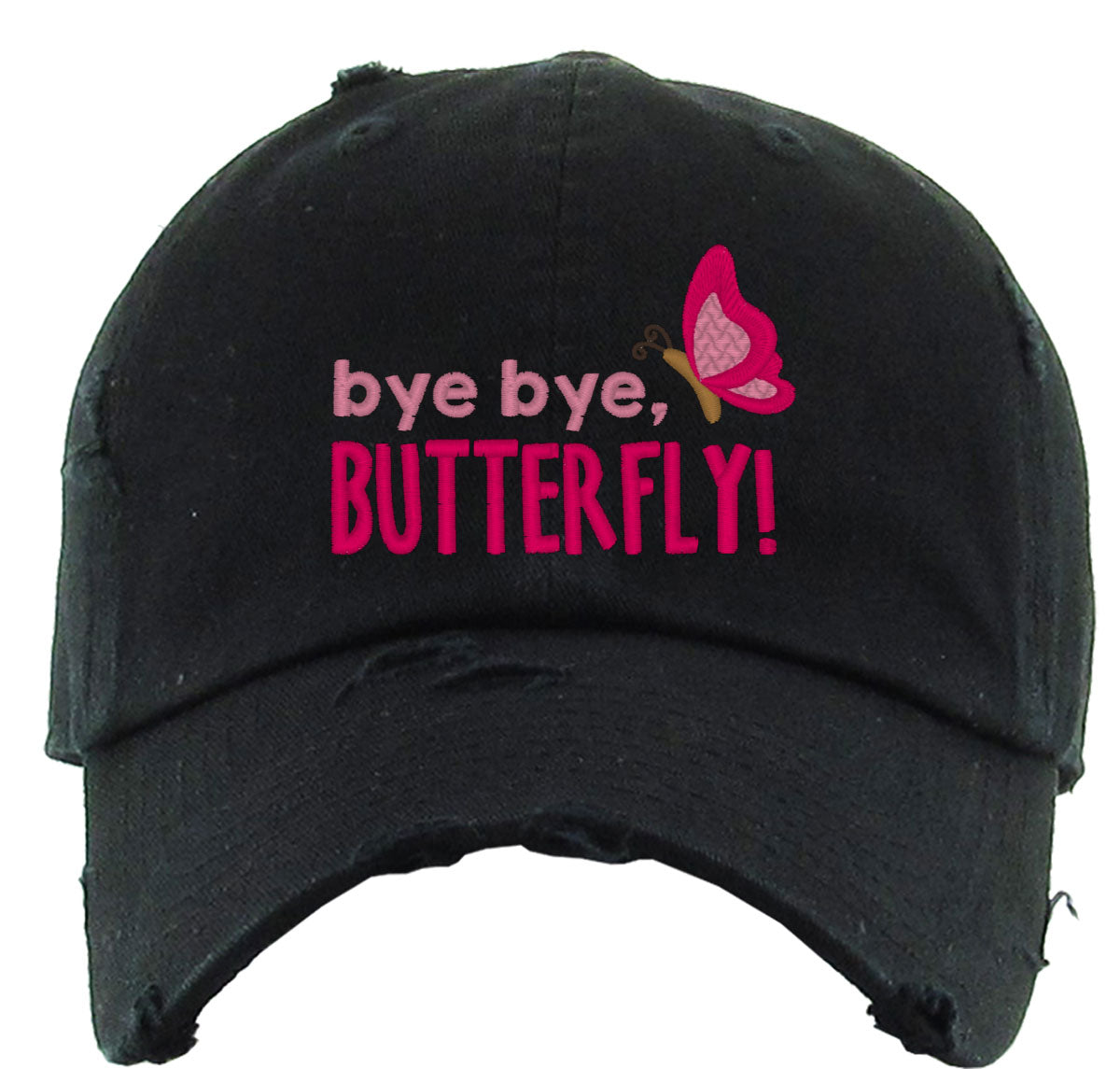 Bye Bye Butterfly Vintage Baseball Cap