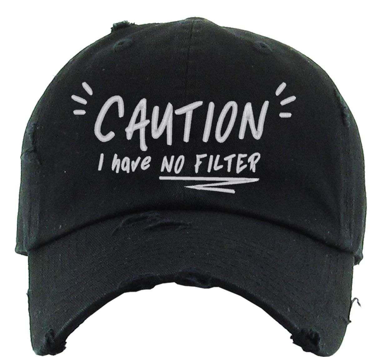 Caution I Have No Filter Vintage Baseball Cap