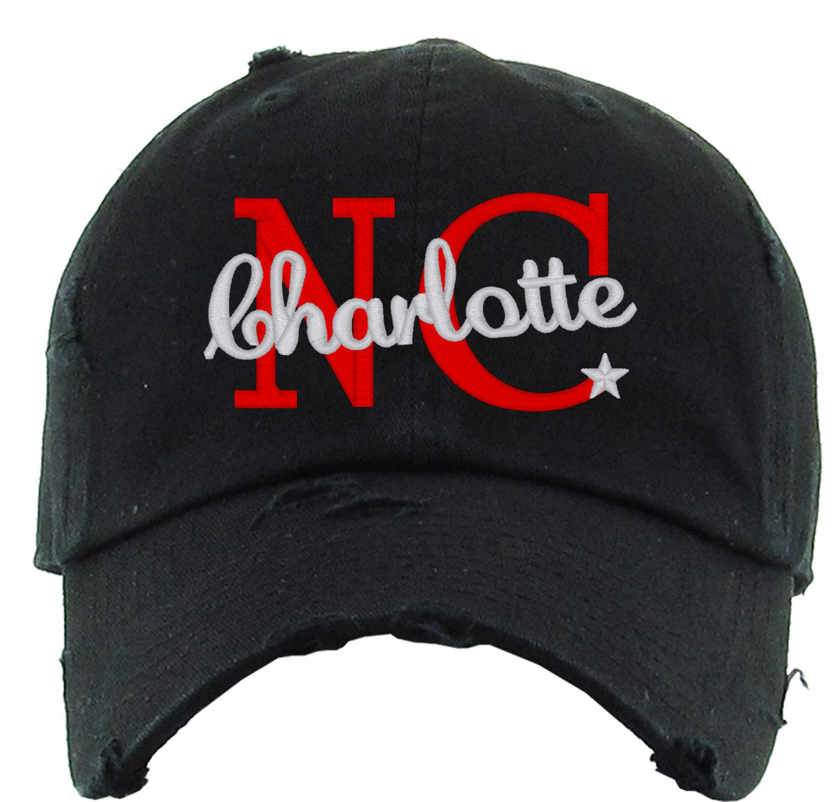 Charlotte North Carolina Vintage Baseball Cap