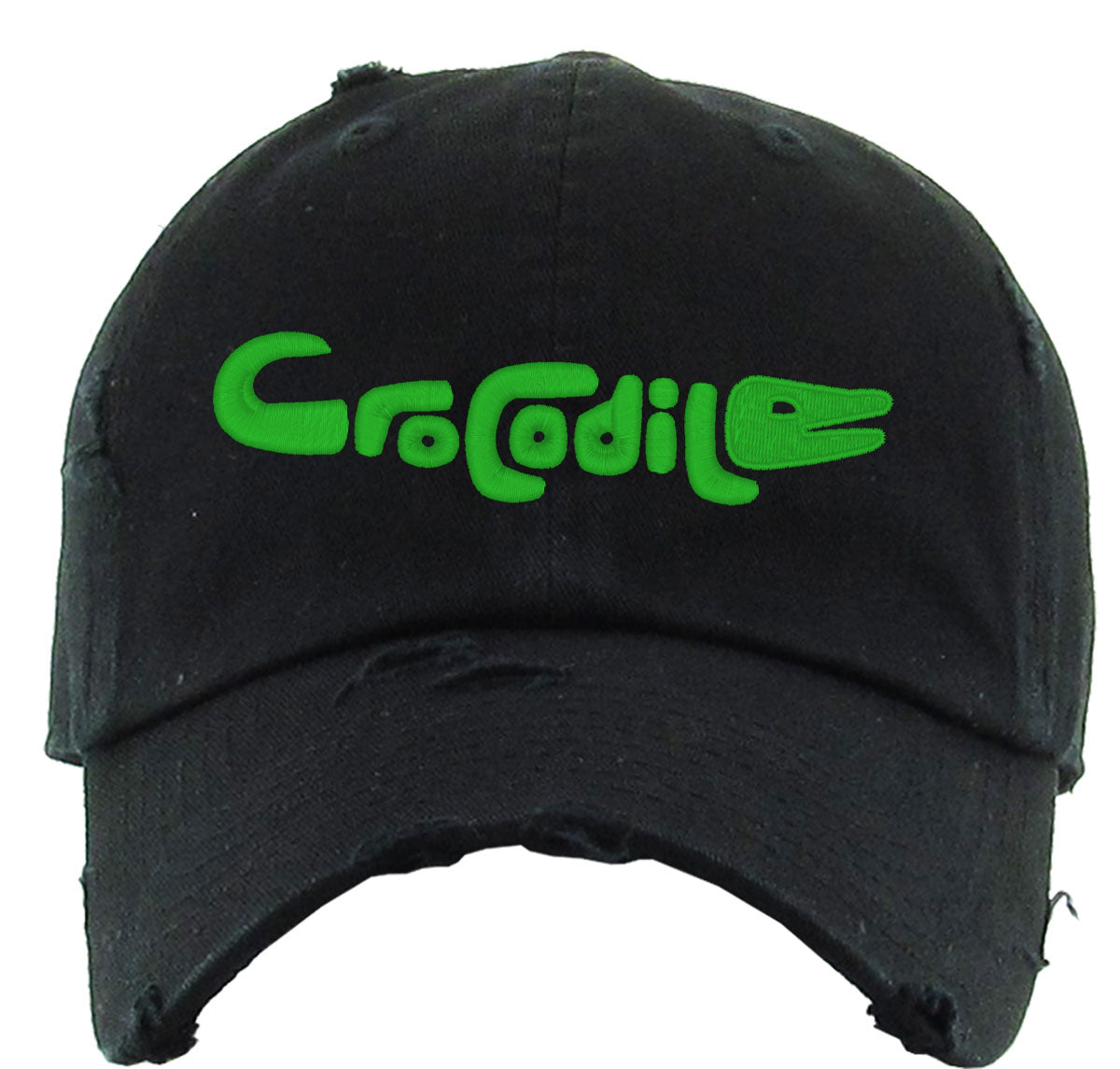 Crocodile Typography Vintage Baseball Cap