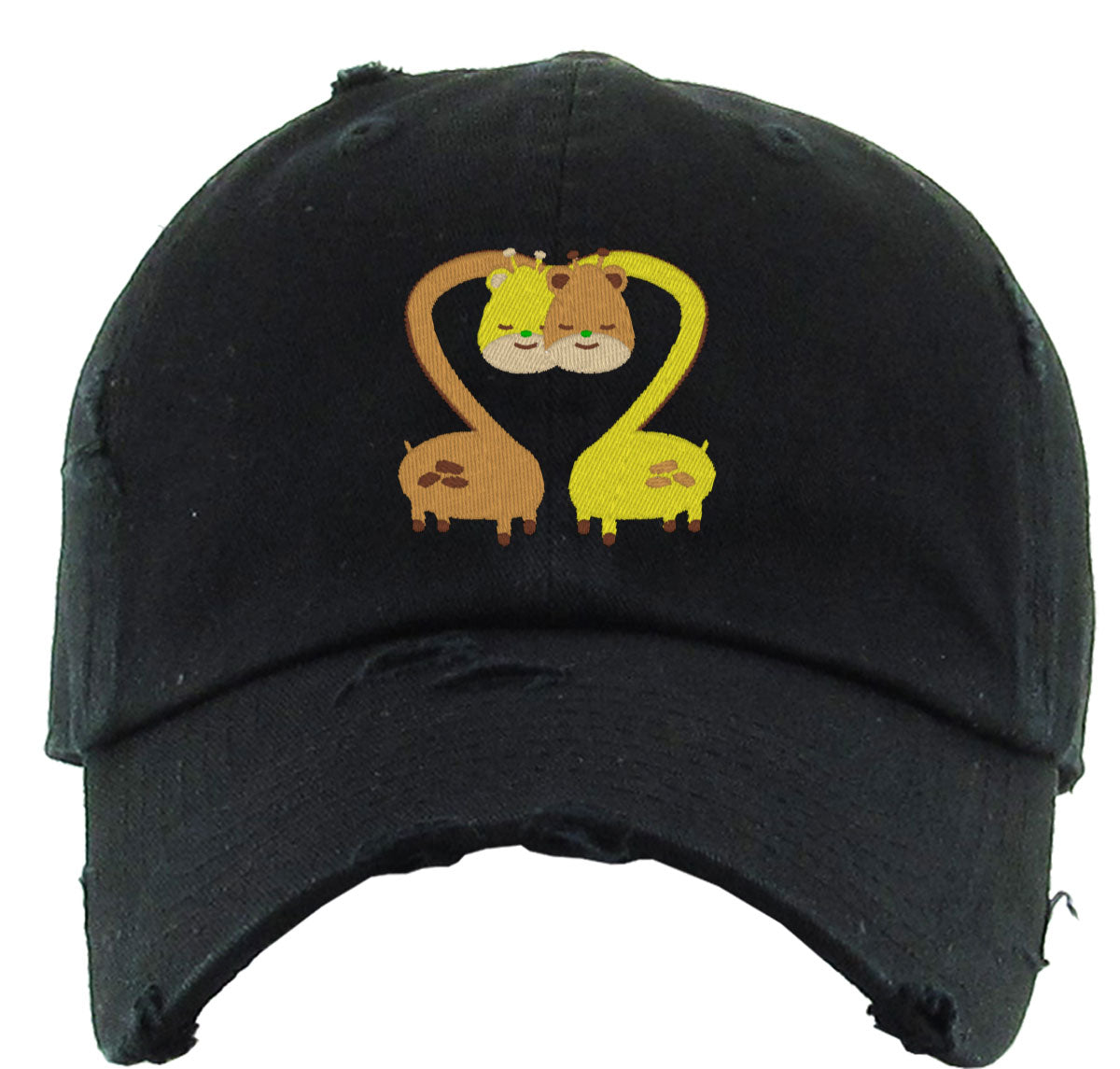Giraffe Hearts Vintage Baseball Cap