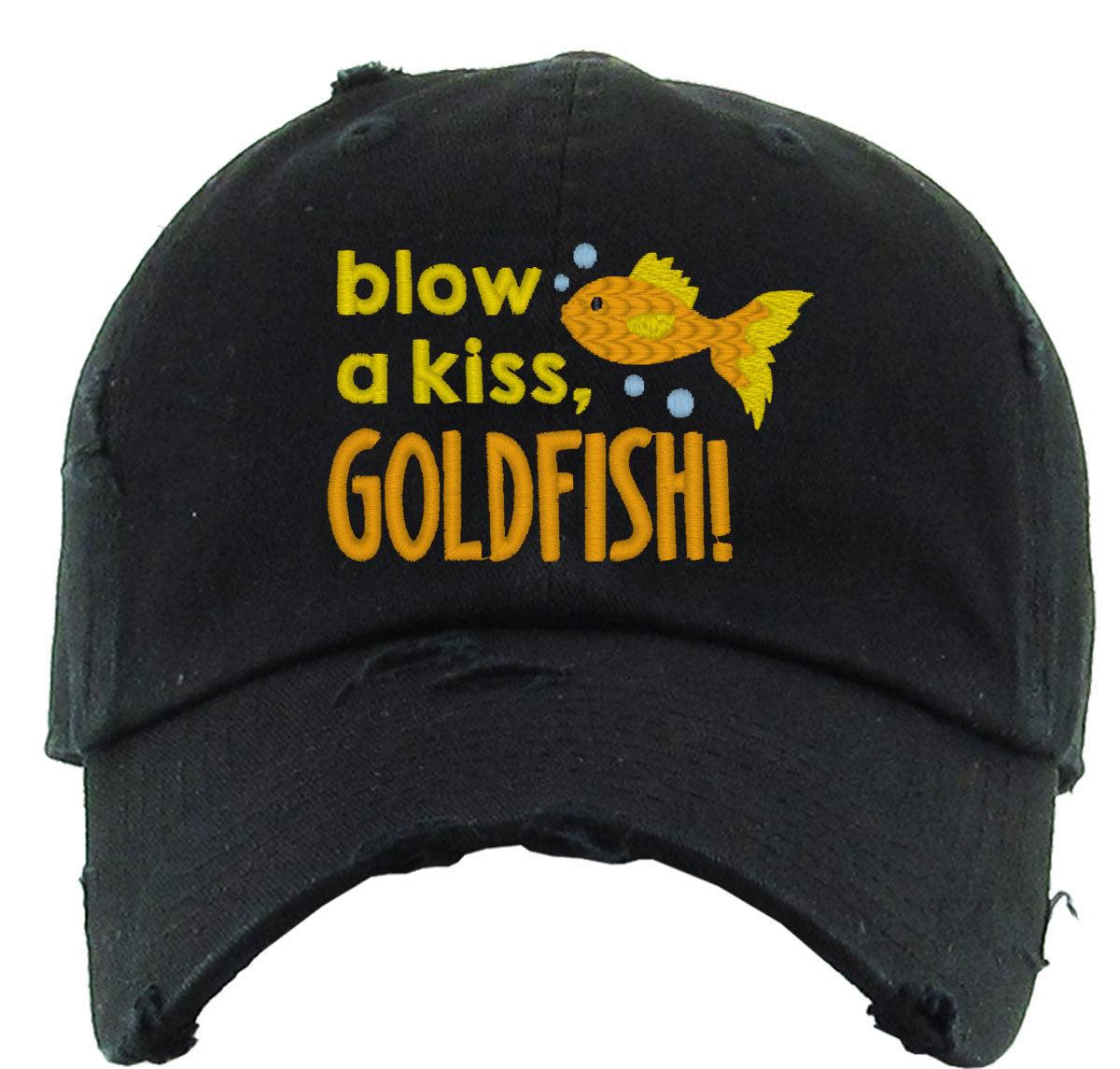 Blow A Kiss Goldfish Vintage Baseball Cap