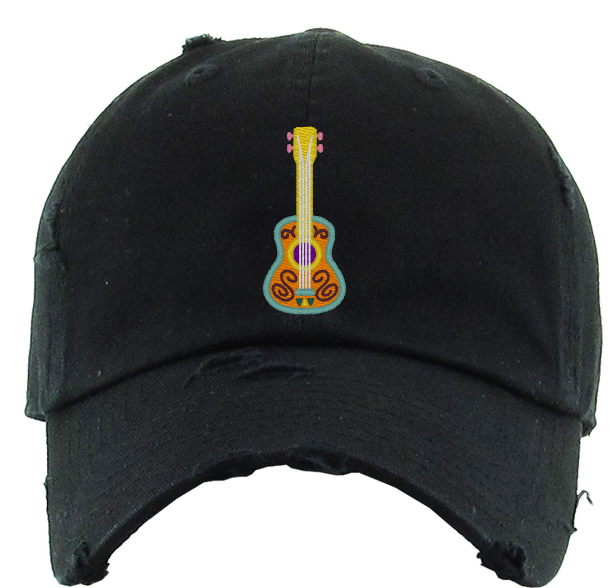 Mexico Symbols Guitar Vintage Baseball Cap