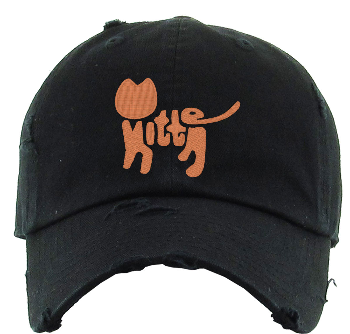 Kitten Cat Typography Vintage Baseball Cap