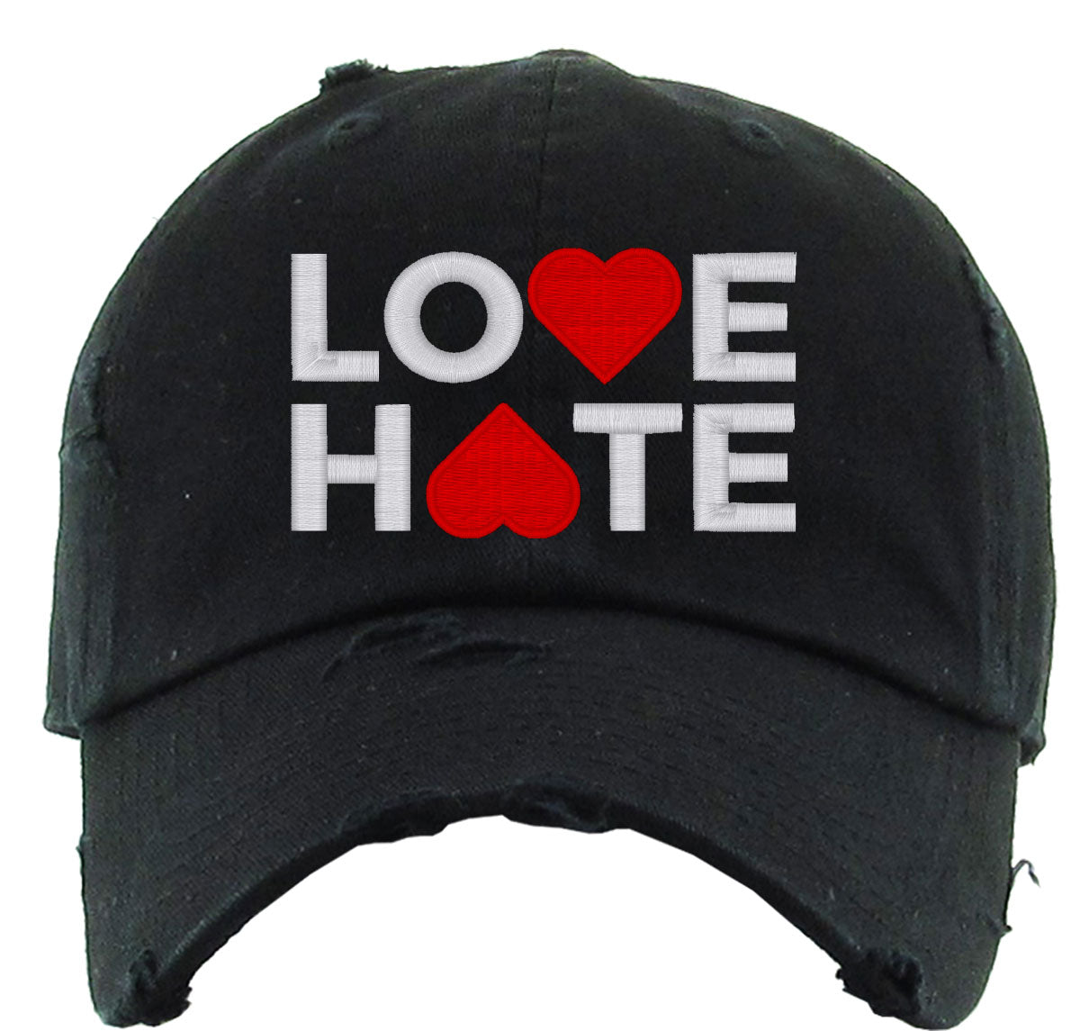 Love Hate Vintage Baseball Cap