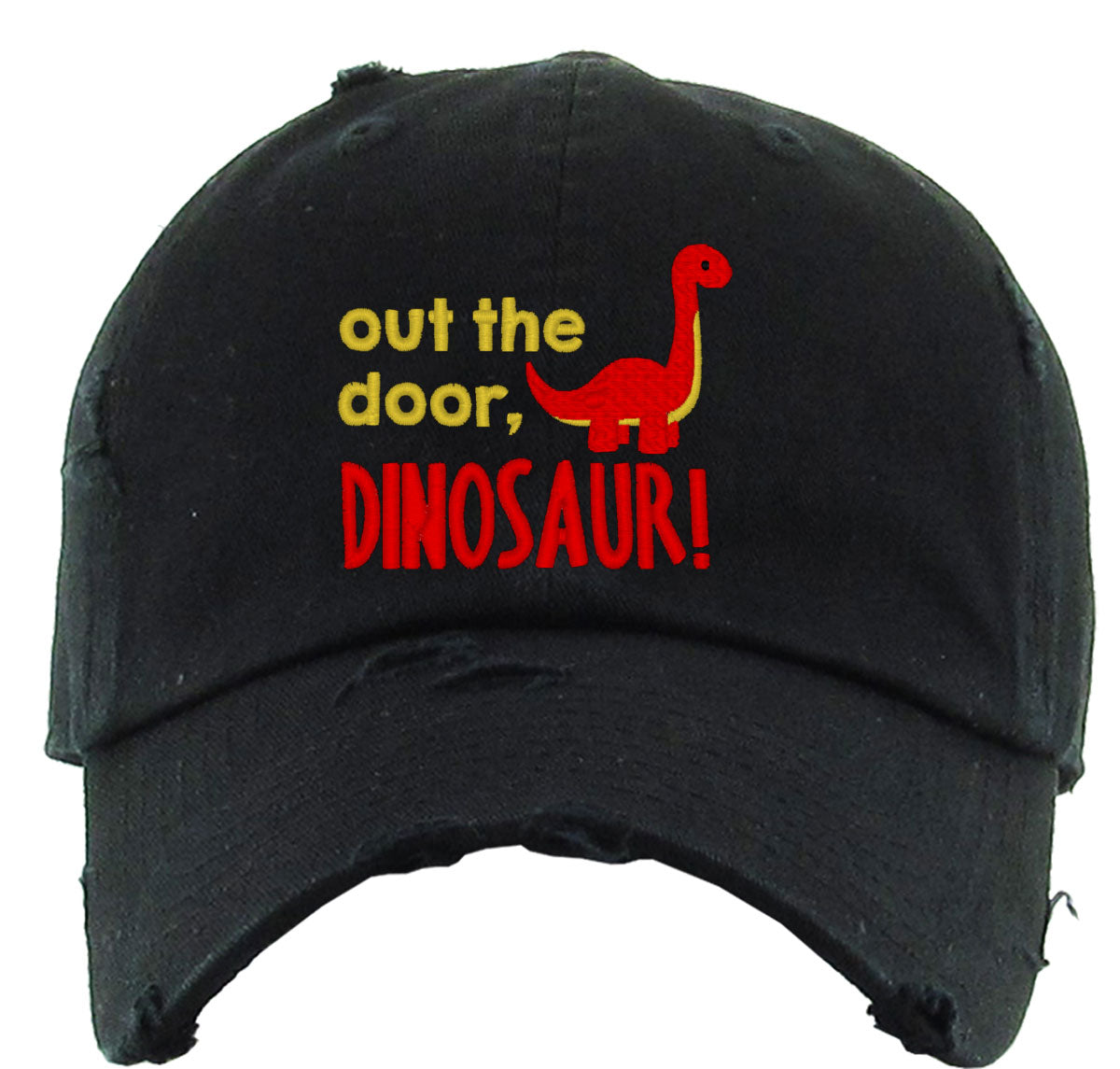 Out The Door Dinosaur Vintage Baseball Cap