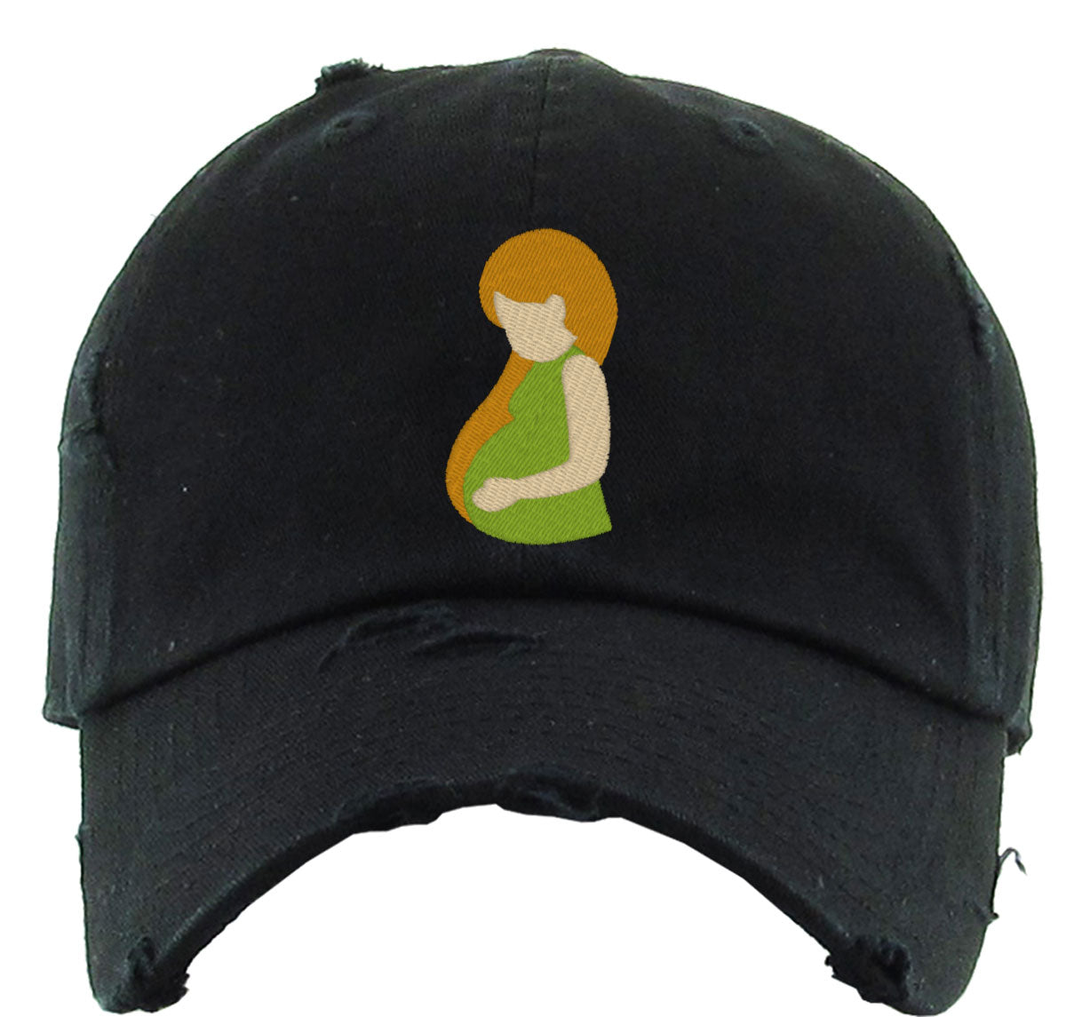 Pregnant Woman Mother's Day Vintage Baseball Cap