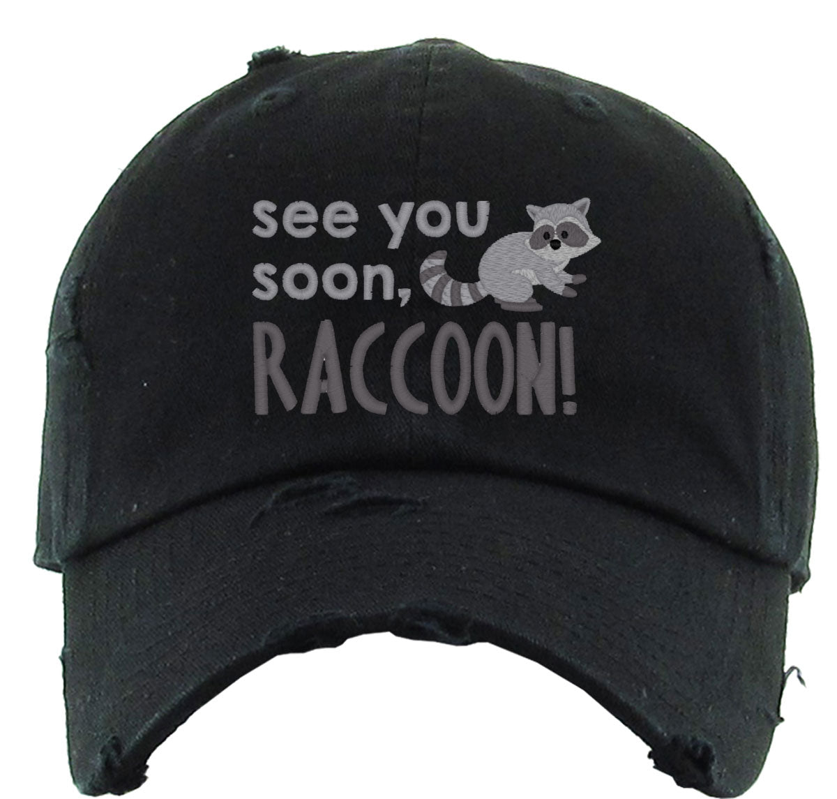 See You Soon Raccoon Vintage Baseball Cap