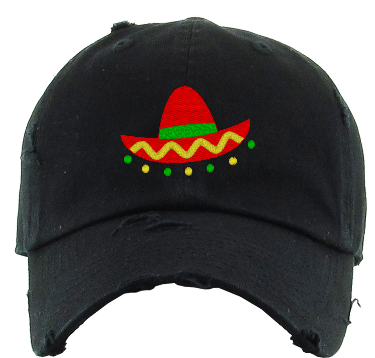 Mexico Symbols Mexican Hat Sombrero Vintage Baseball Cap