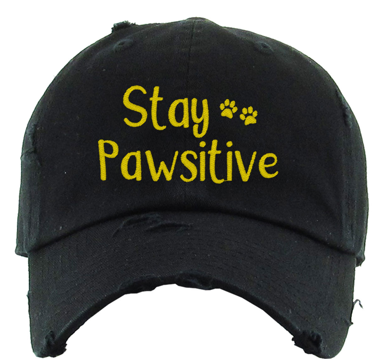 Stay Pawsitive Dog Vintage Baseball Cap