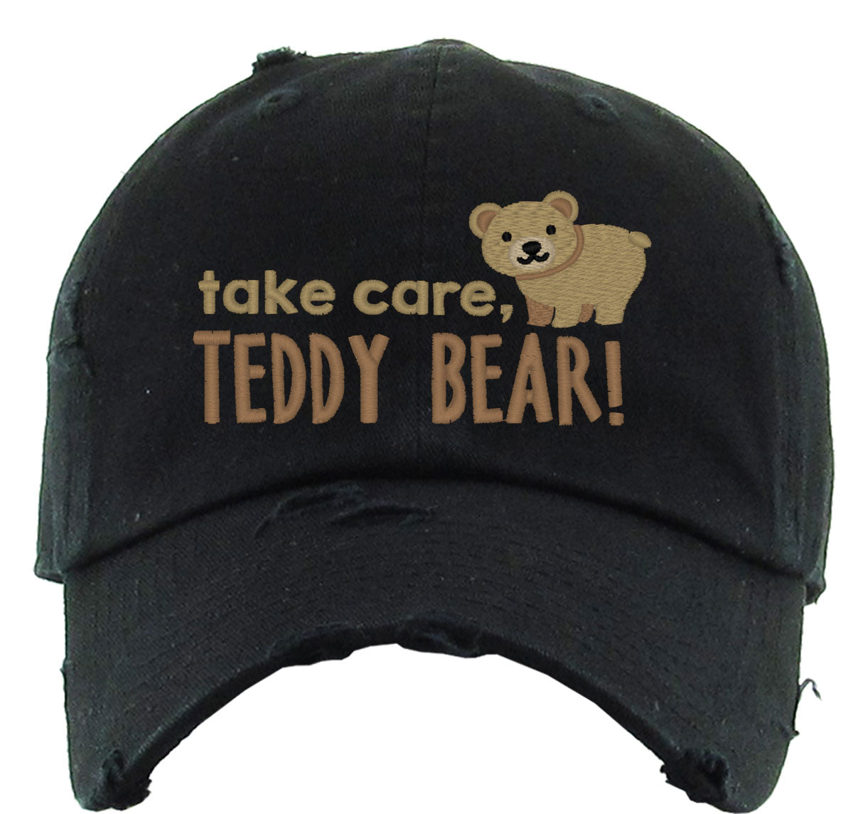 Take Care Teddy Bear Vintage Baseball Cap