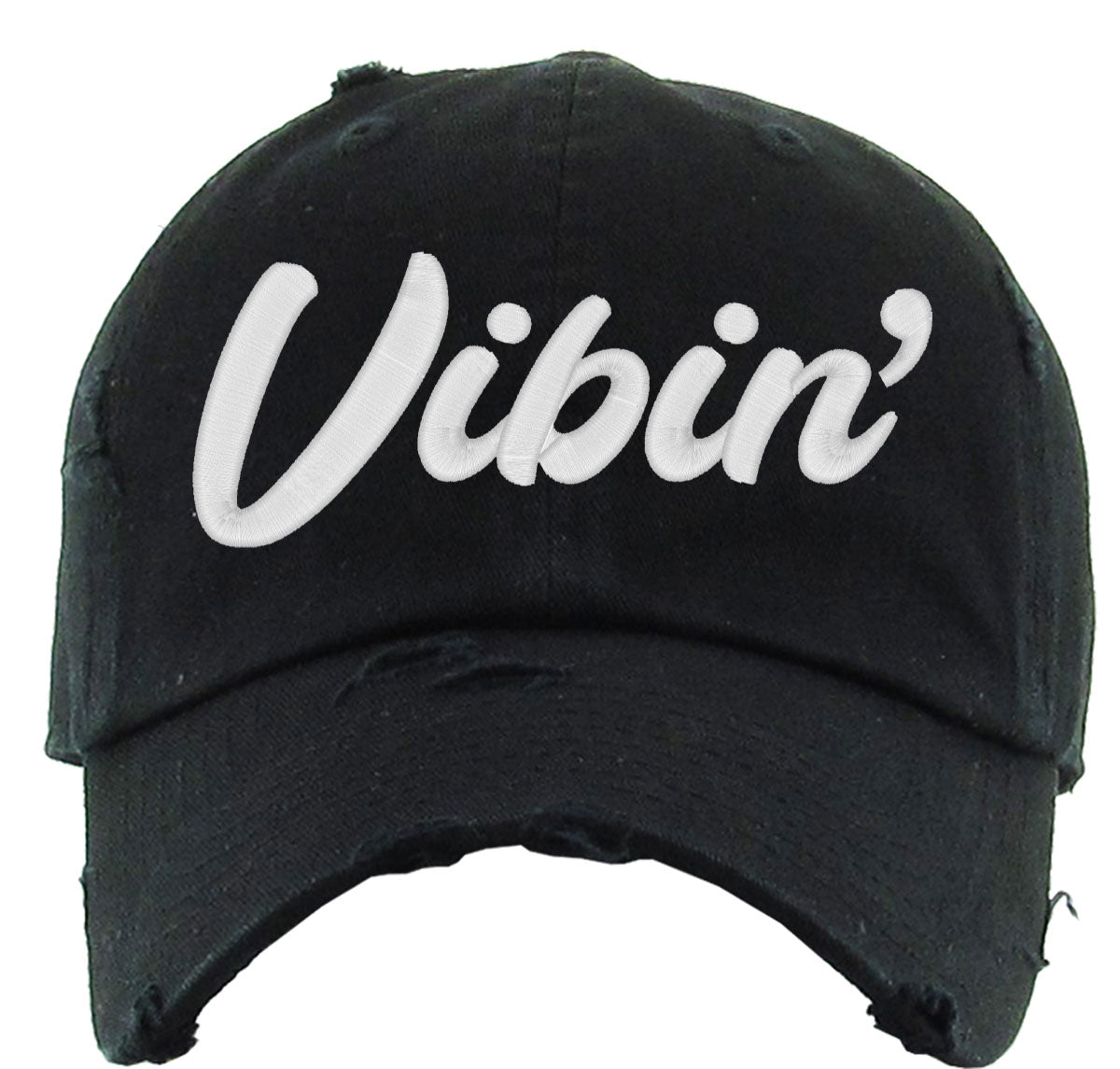 Vibin' Typography Vintage Baseball Cap