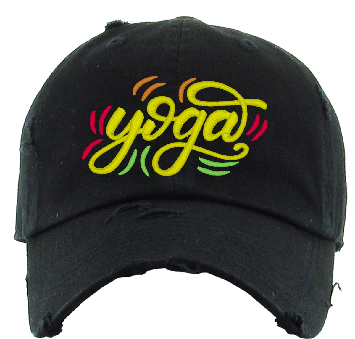 Yoga Typography Vintage Baseball Cap