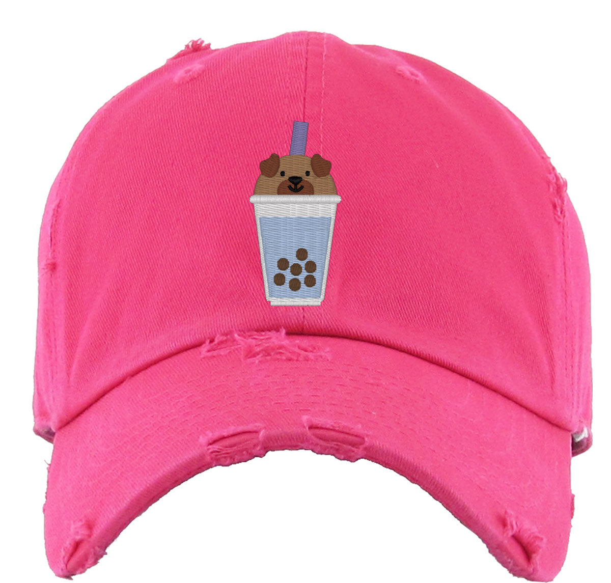 Cute Bobatea Dog Vintage Baseball Cap