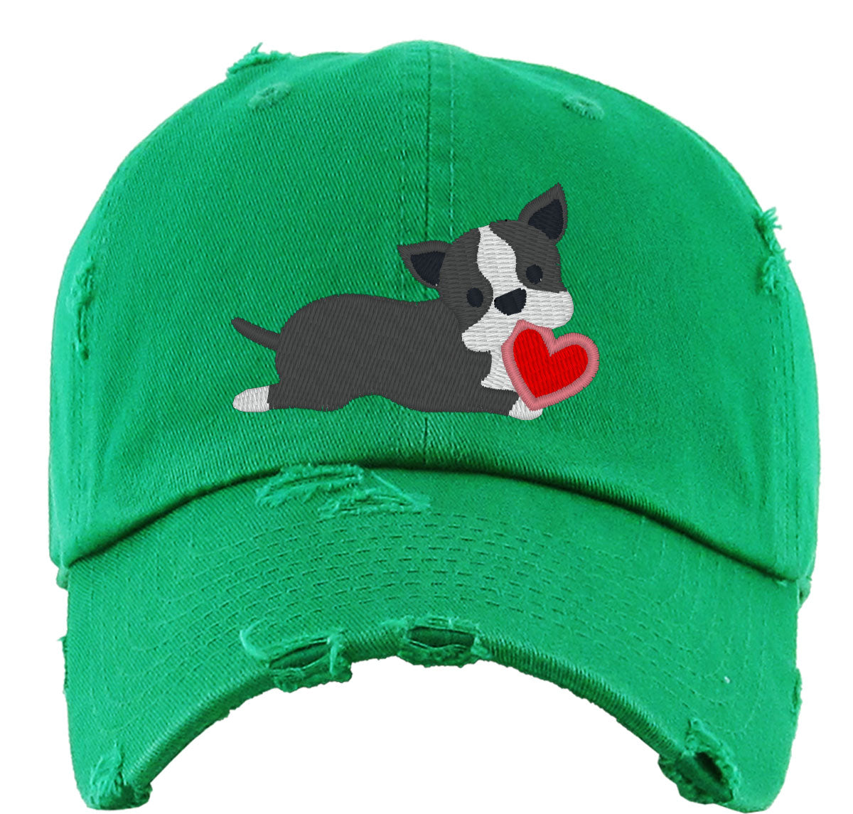 Boston Terrier Puppy Dog Love Vintage Baseball Cap