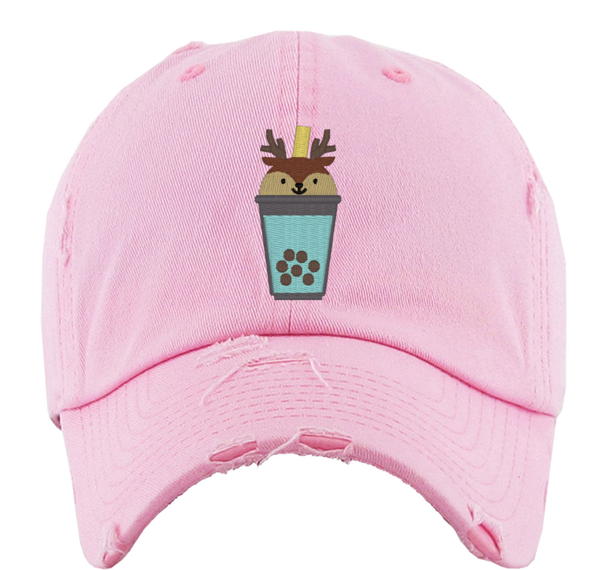 Cute Bobatea Deer Vintage Baseball Cap