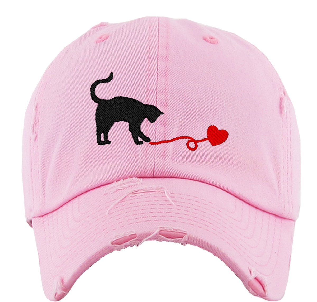 Cat Heart Vintage Baseball Cap